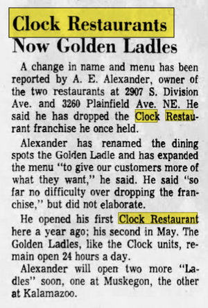 Clock Restaurant - Sep 07 1972 Article